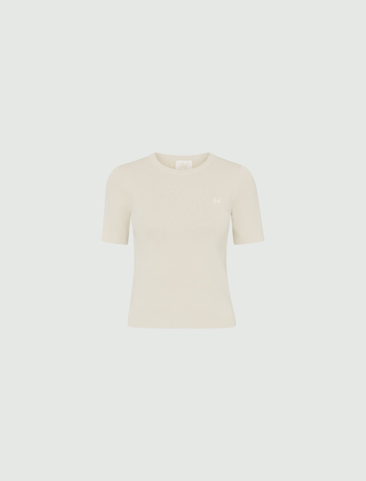 Knitted T-shirt - Wool white - Marella - 2