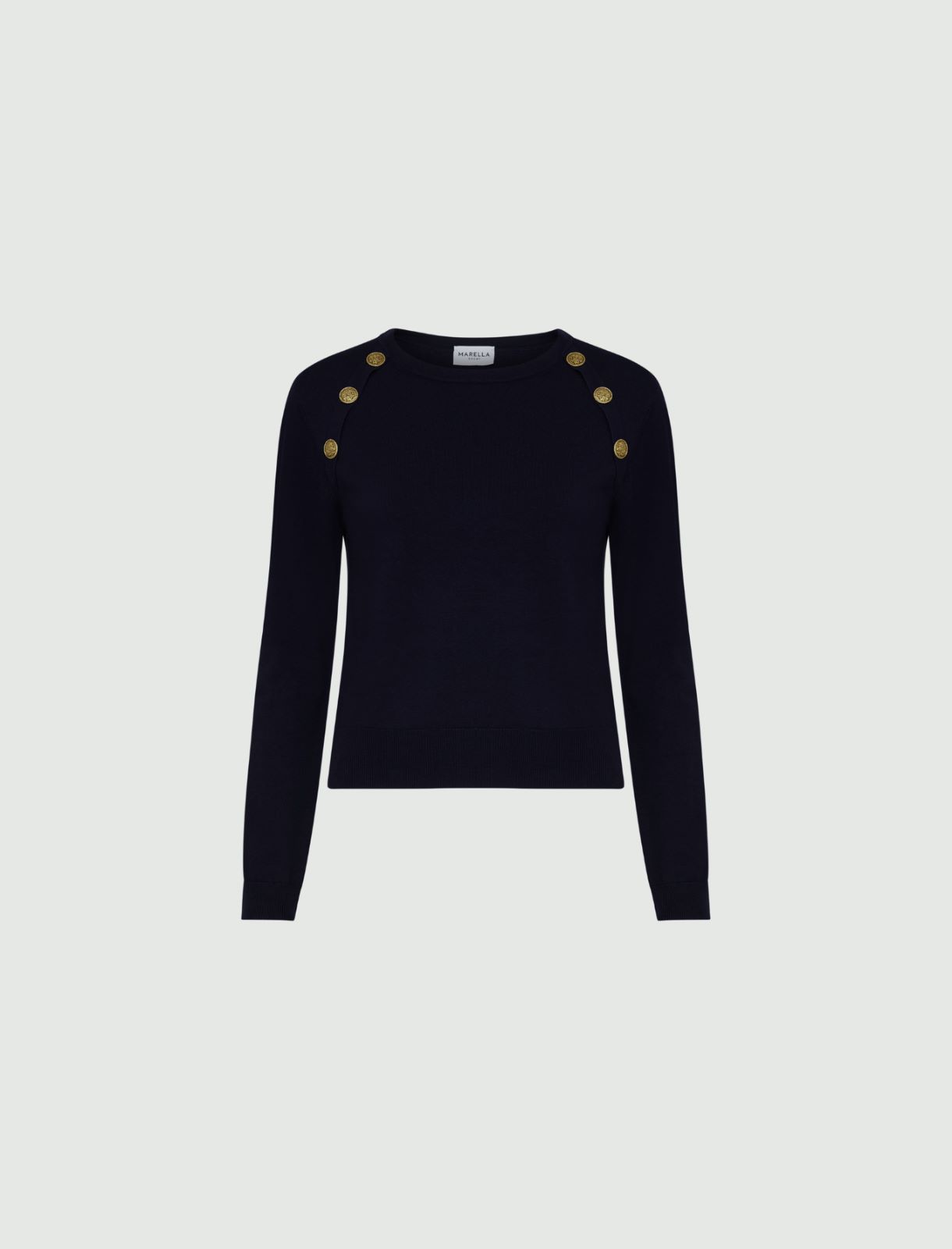 Viscose sweater - Navy - Marella - 5