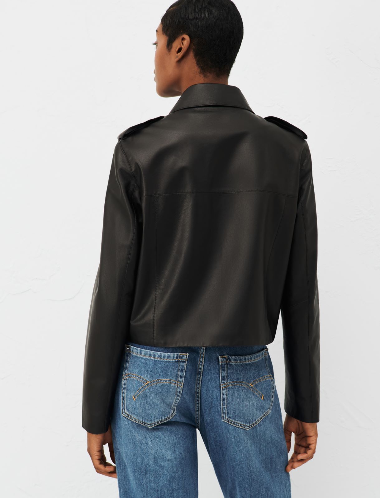 Leather jacket - Black - Marella - 2