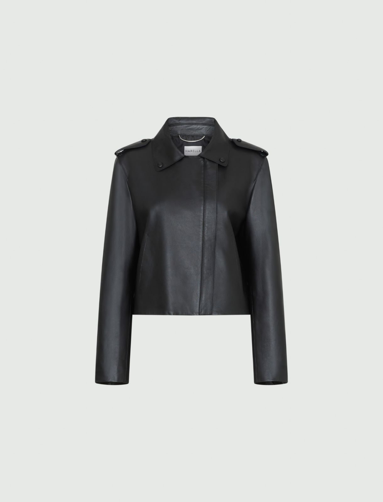 Leather jacket - Black - Marella - 5