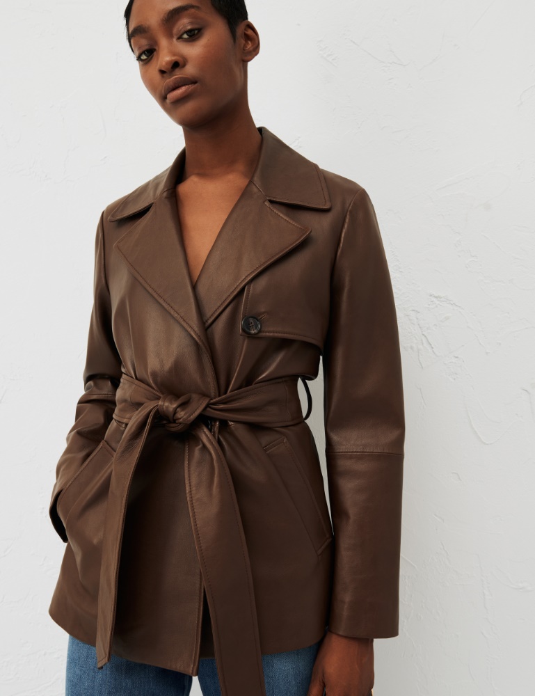 Leather jacket - Brown - Marella