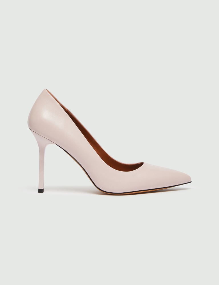 Leather court shoes - Pink - Marella