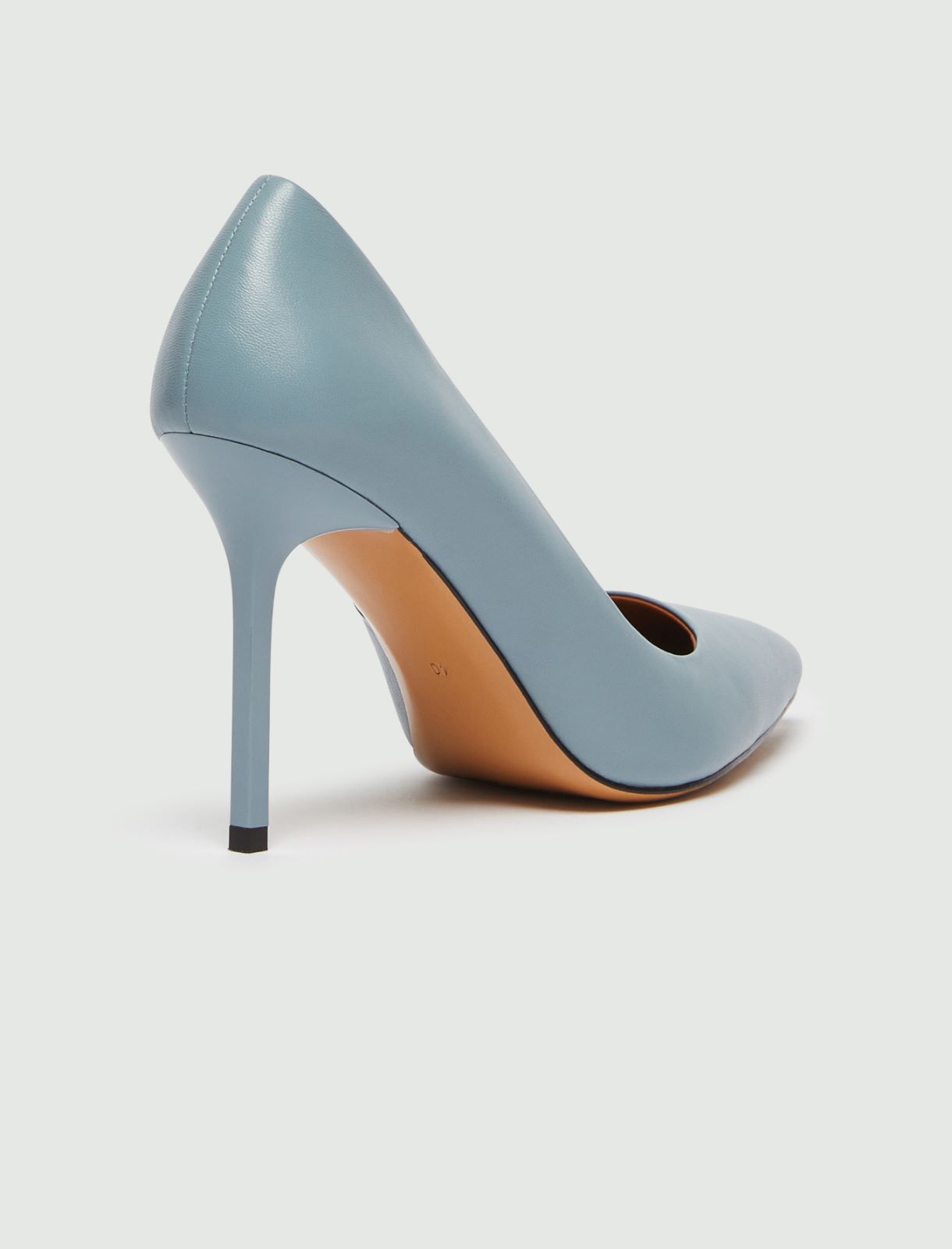 Leather court shoes - Light blue - Marella - 3