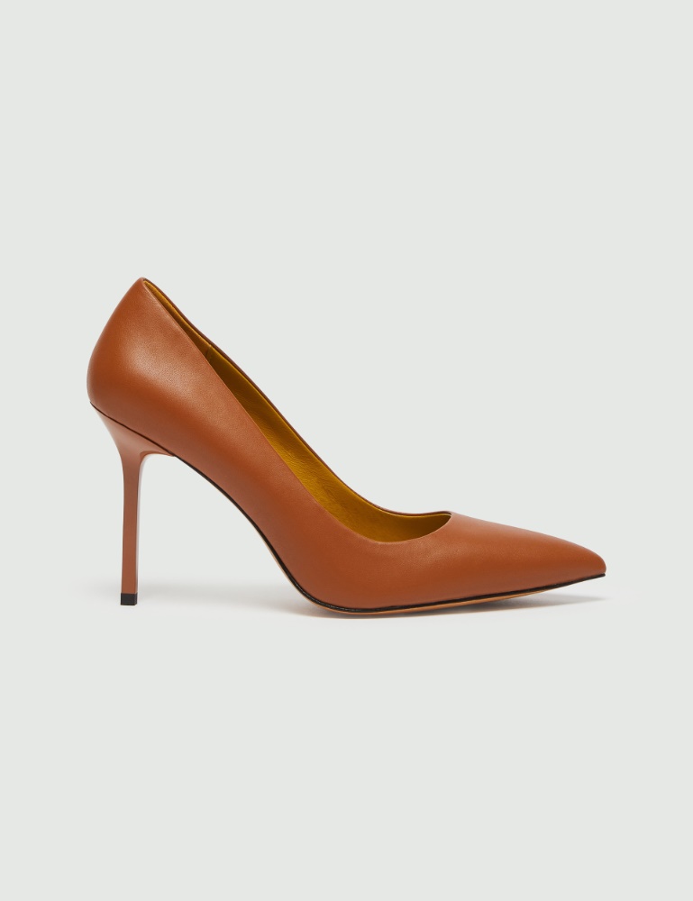 Leather court shoes - Tobacco - Marella