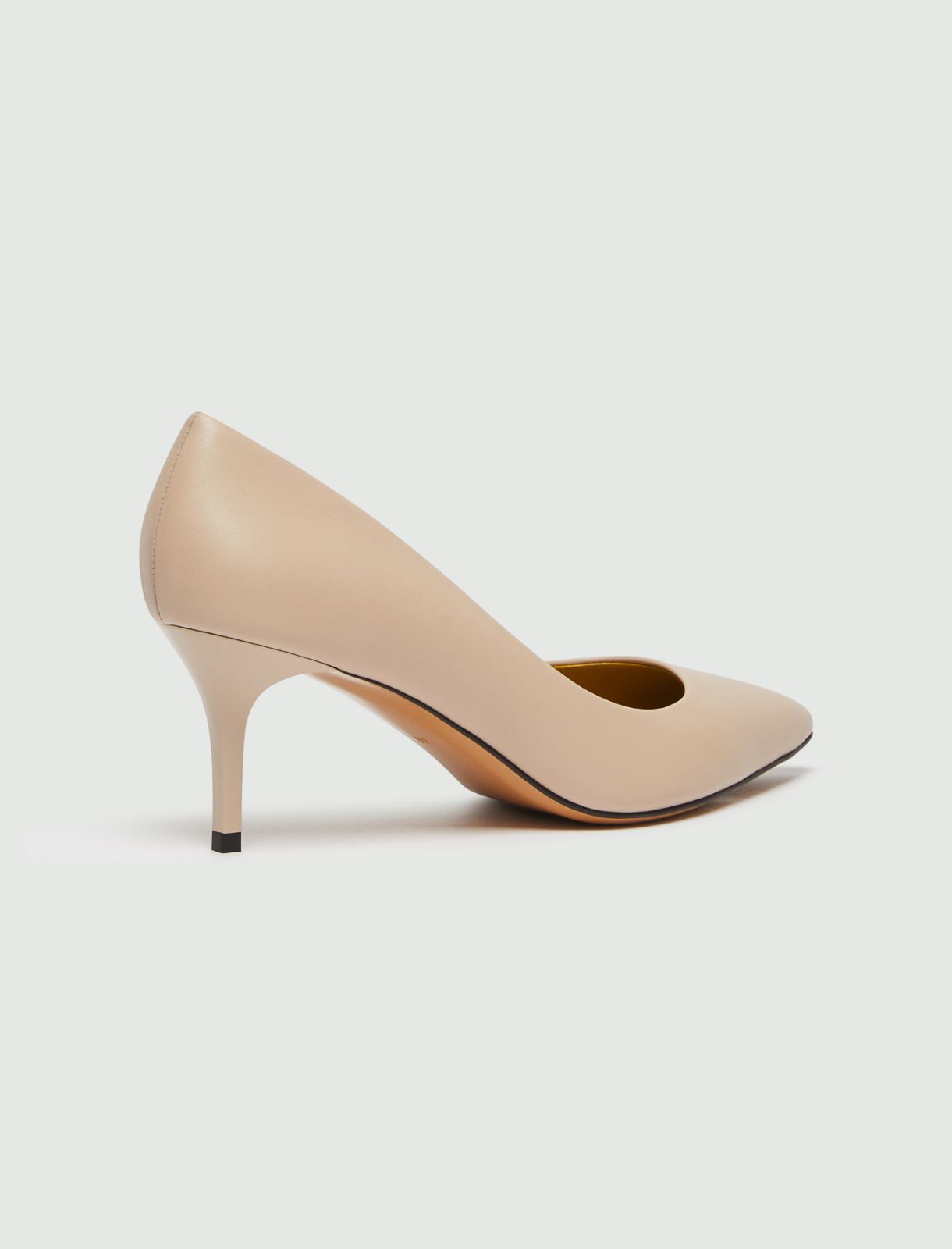Leather court shoes, beige | Marella