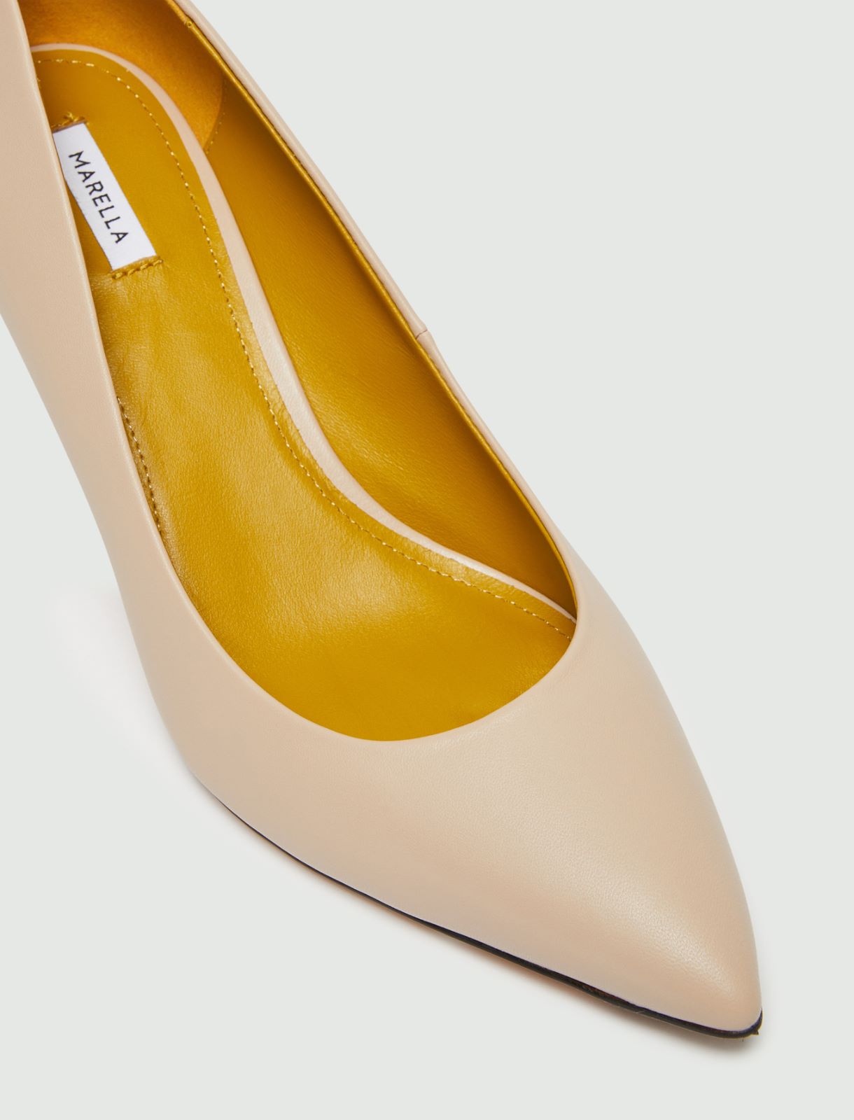 Leather court shoes - Beige - Marella - 4