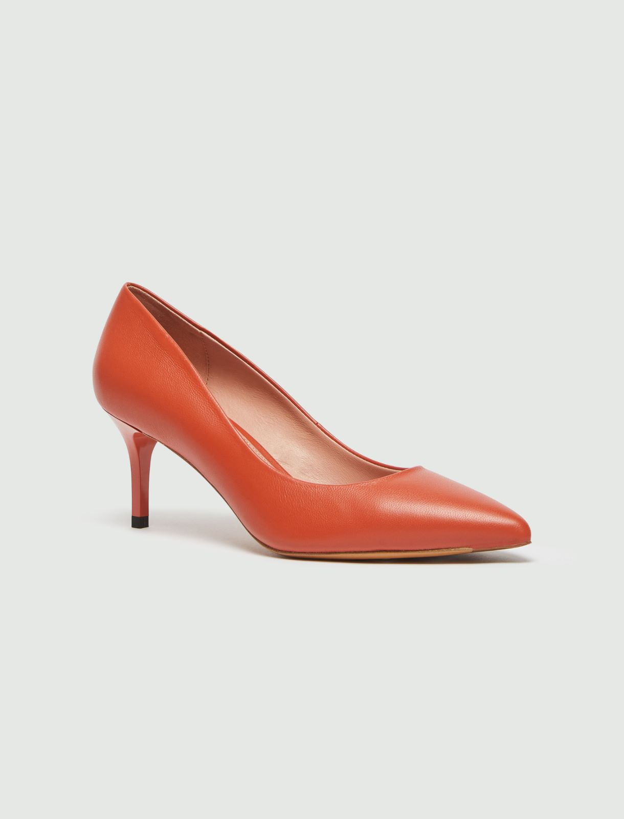 Leather court shoes - Salmon - Marella - 2