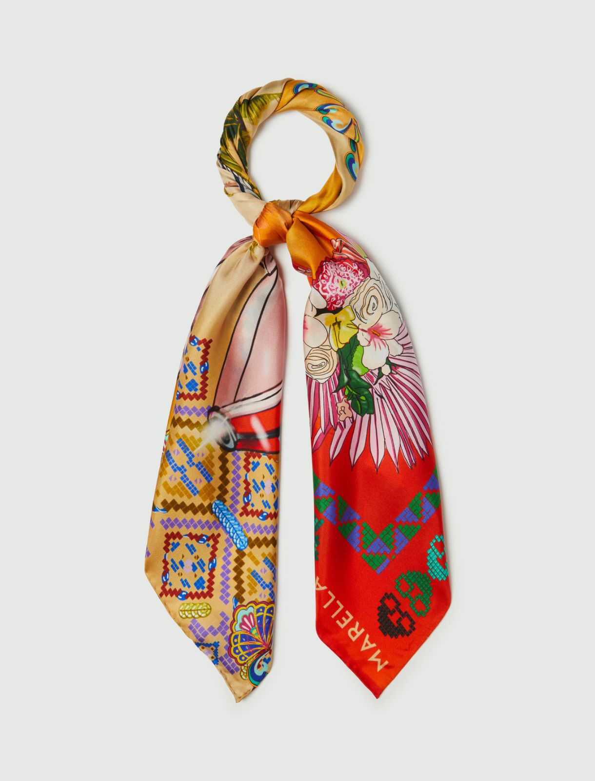 Silk scarf - Orange - Marella