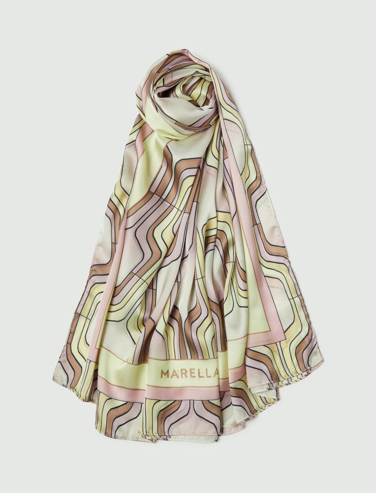 Patterned stole - Pink - Marella - 2