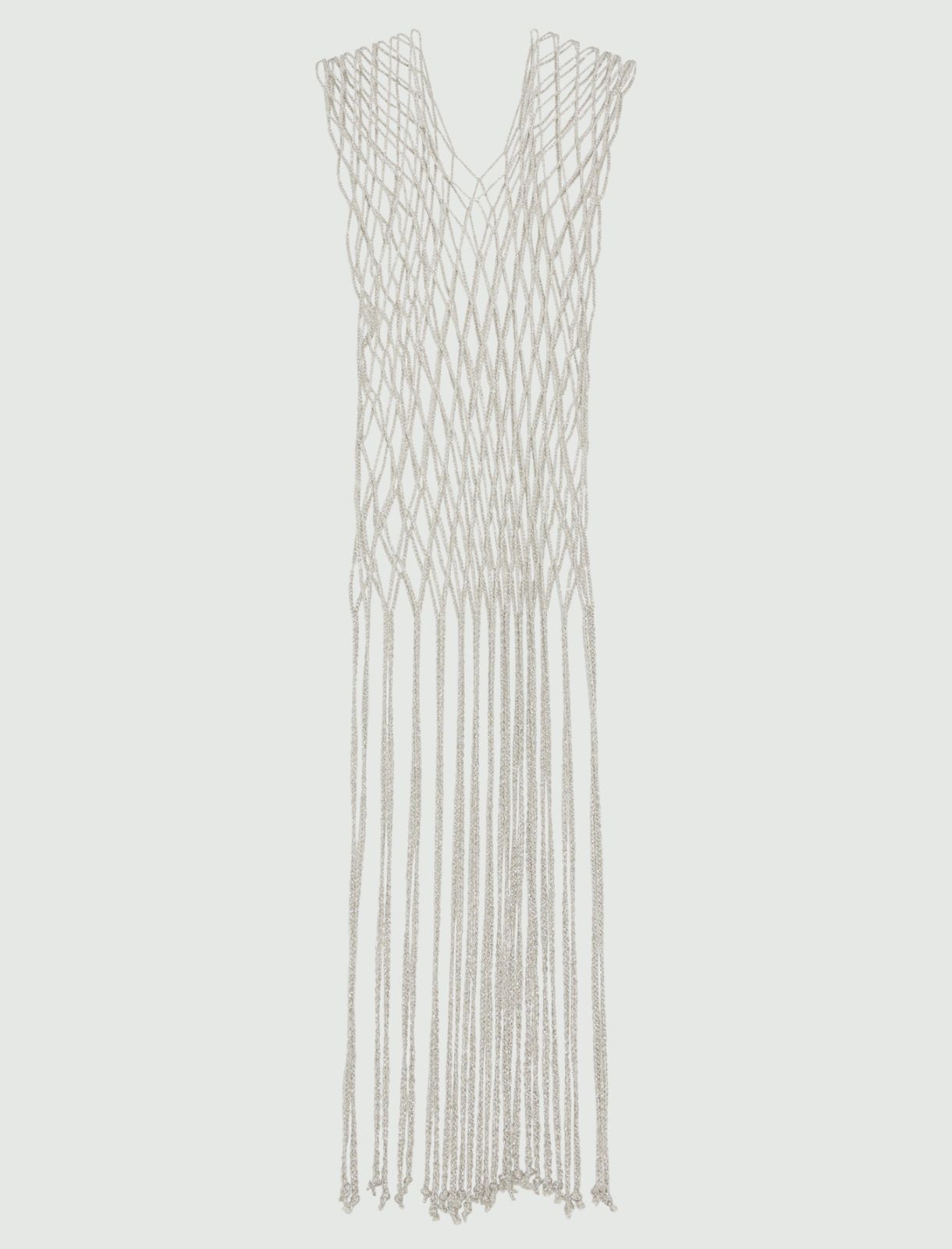 Fringed gilet, pearl grey | Marella