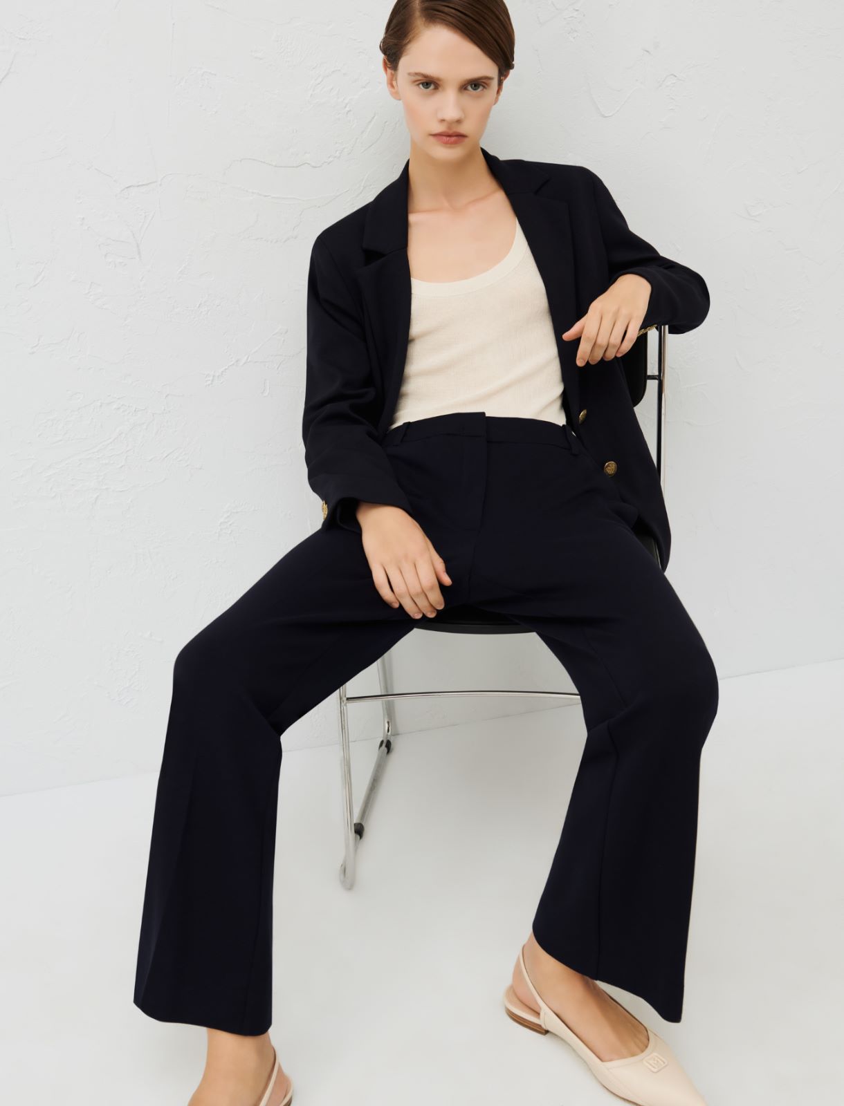 Flared trousers, navy | Marella