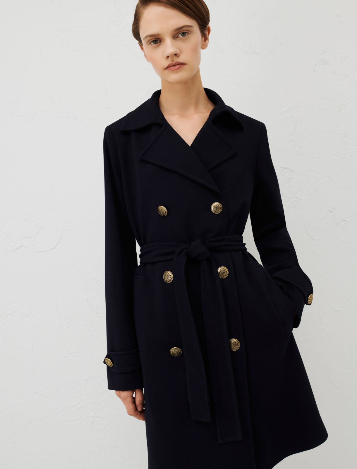Jersey trench coat, navy | Marella