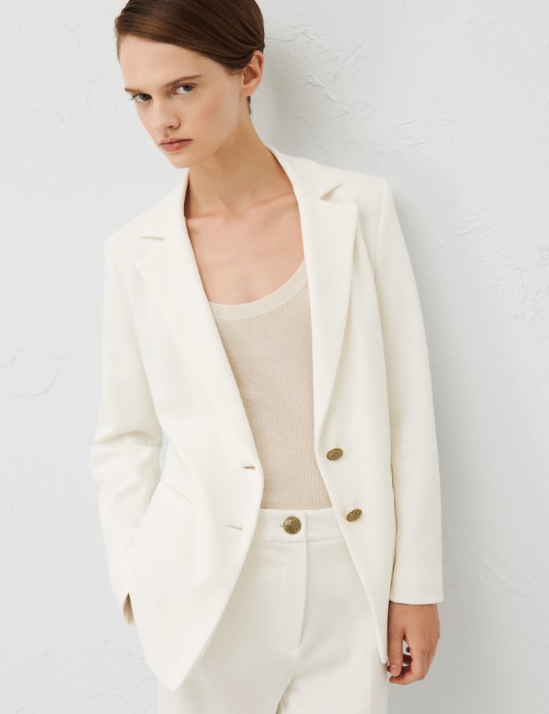 Jersey blazer - White - Marella