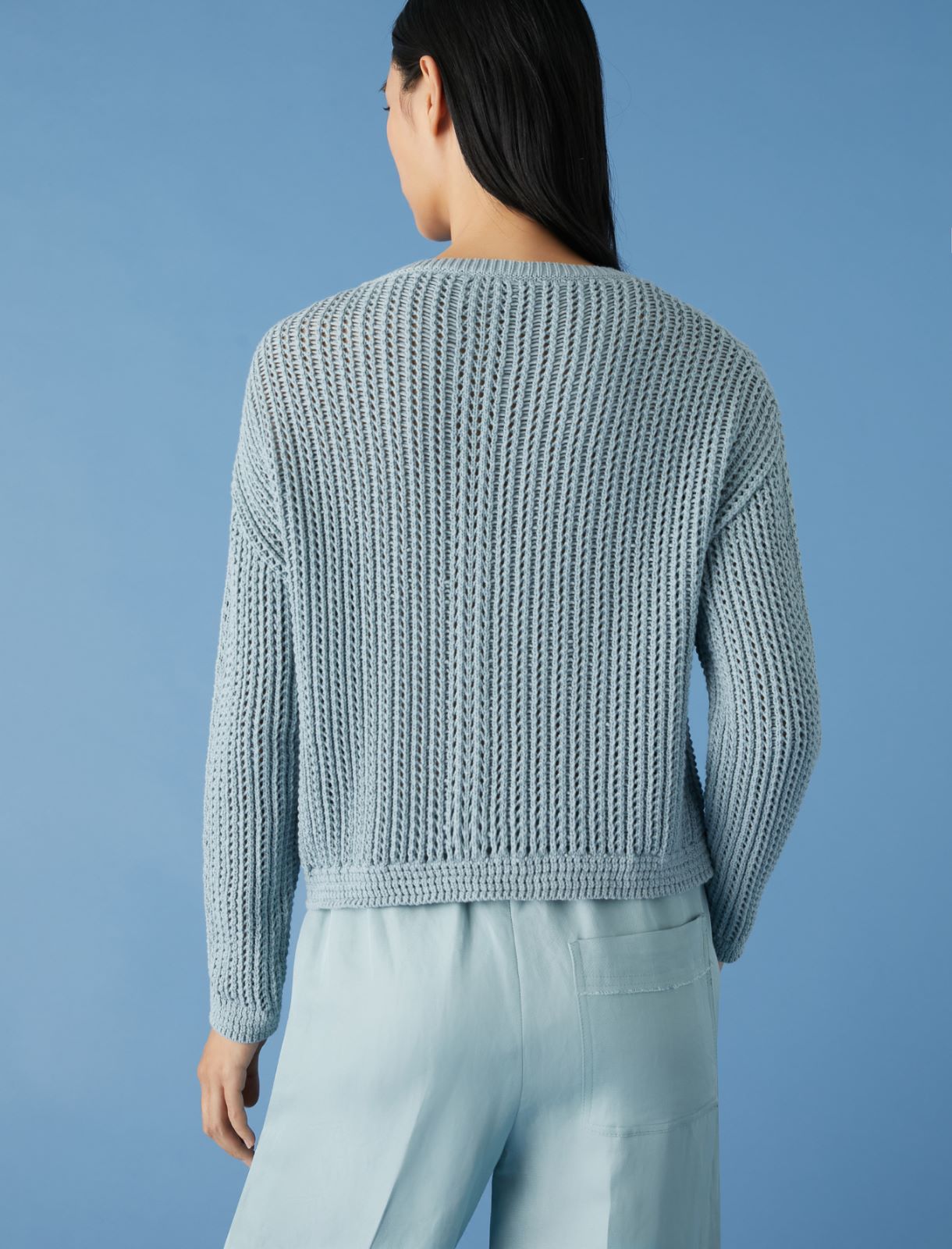 Boxy sweater - Sky-blue - Marella - 2