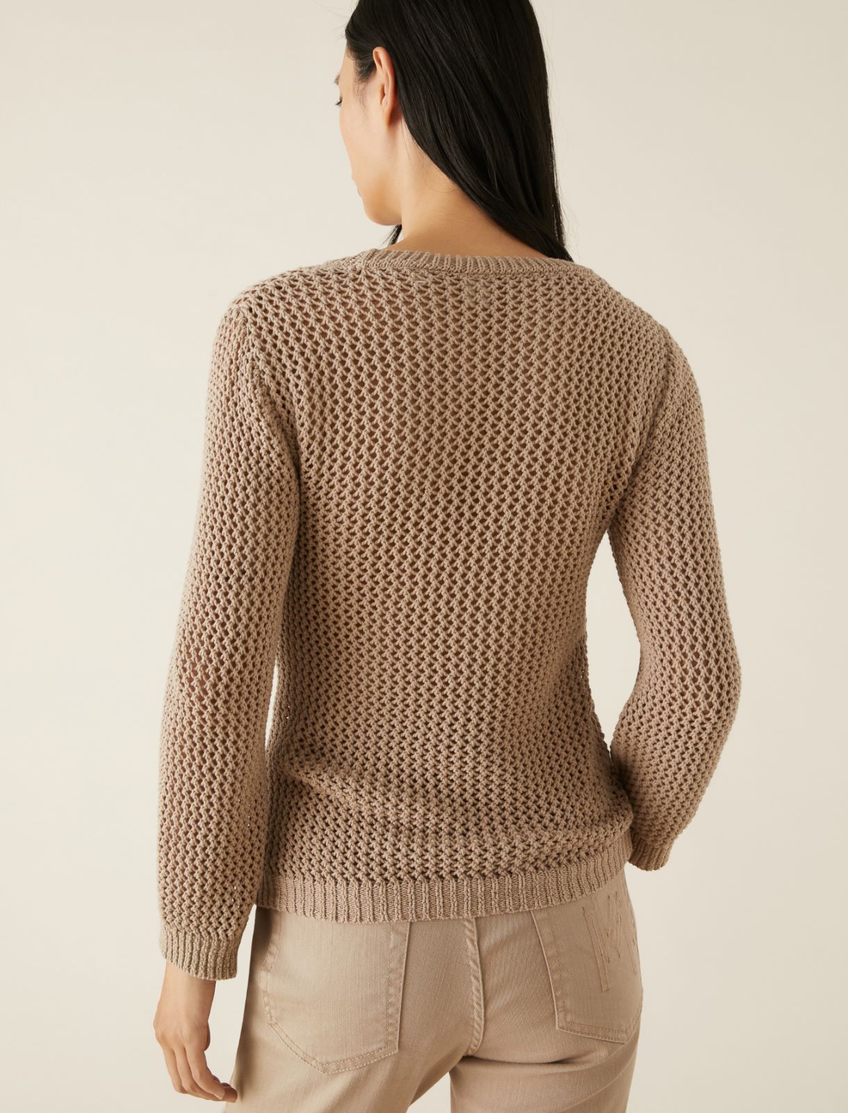 Openwork sweater - Beige - Marella - 2
