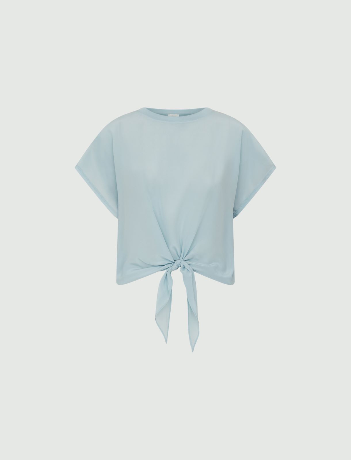 Knot-detail T-shirt - Sky-blue - Marella - 2