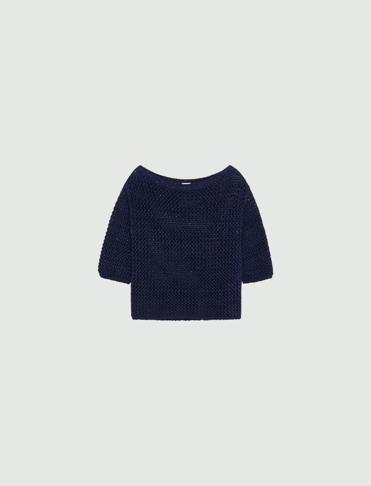 Cropped sweater - Midnightblue - Marella - 2
