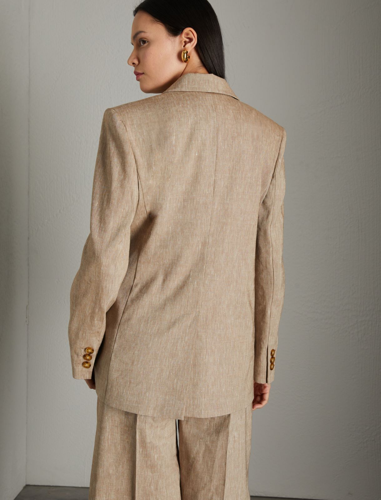 Linen-blend blazer, colonial | Marella