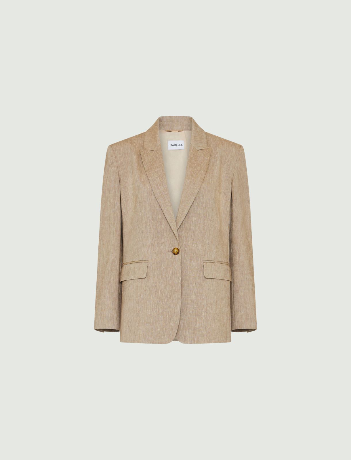 Linen-blend blazer, colonial | Marella 