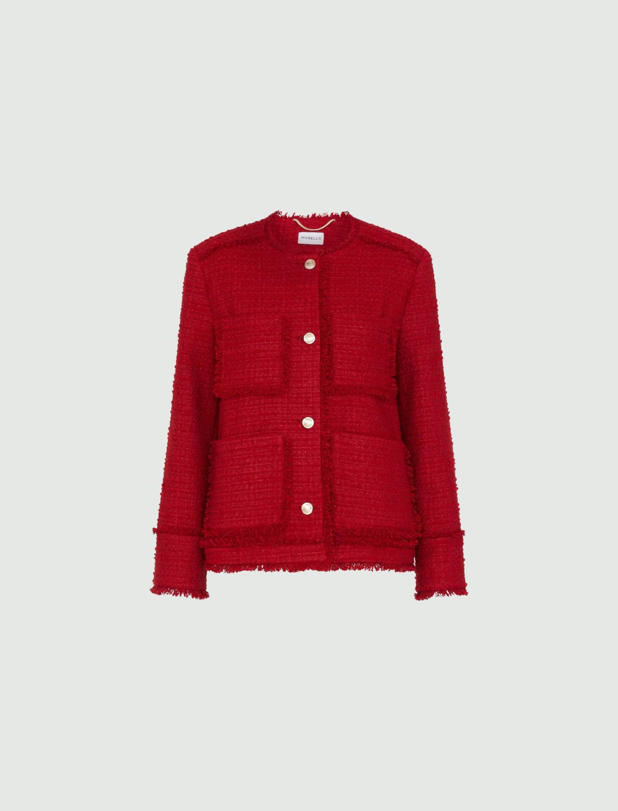 Tweed jacket - Red - Marella - 2
