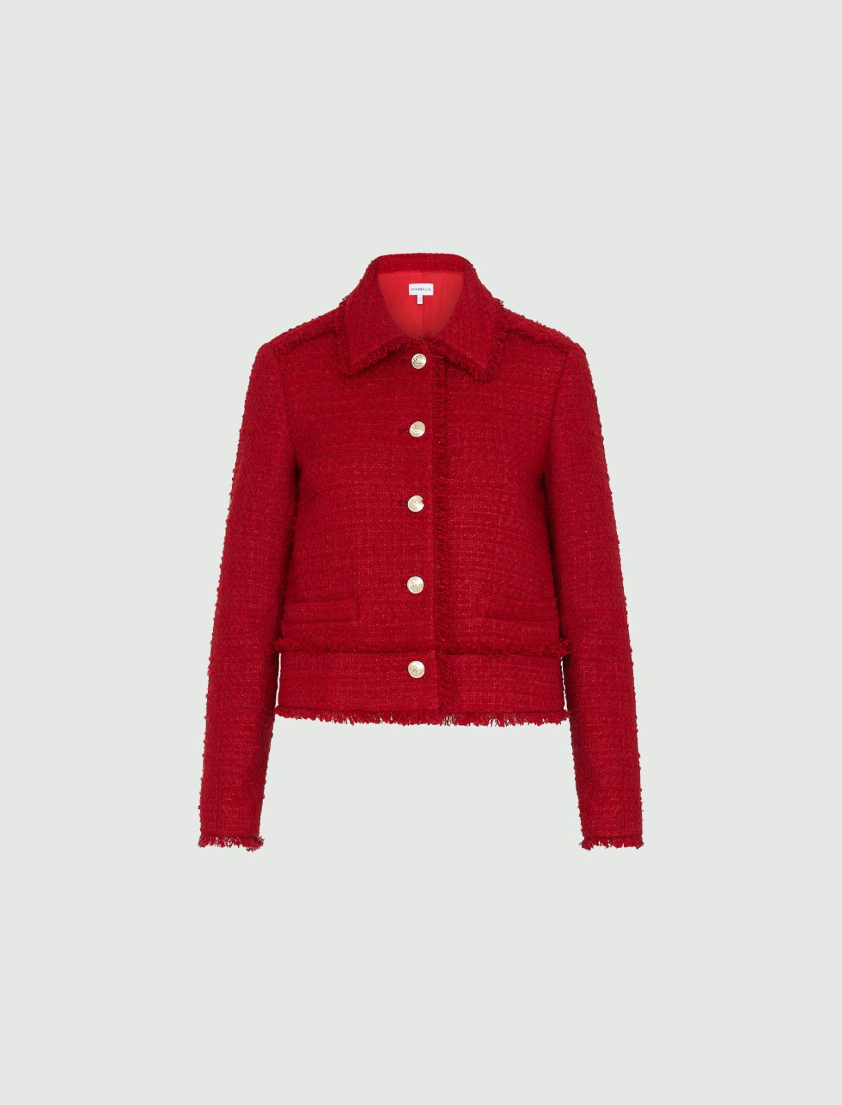 Tweed jacket - Red - Marella - 5