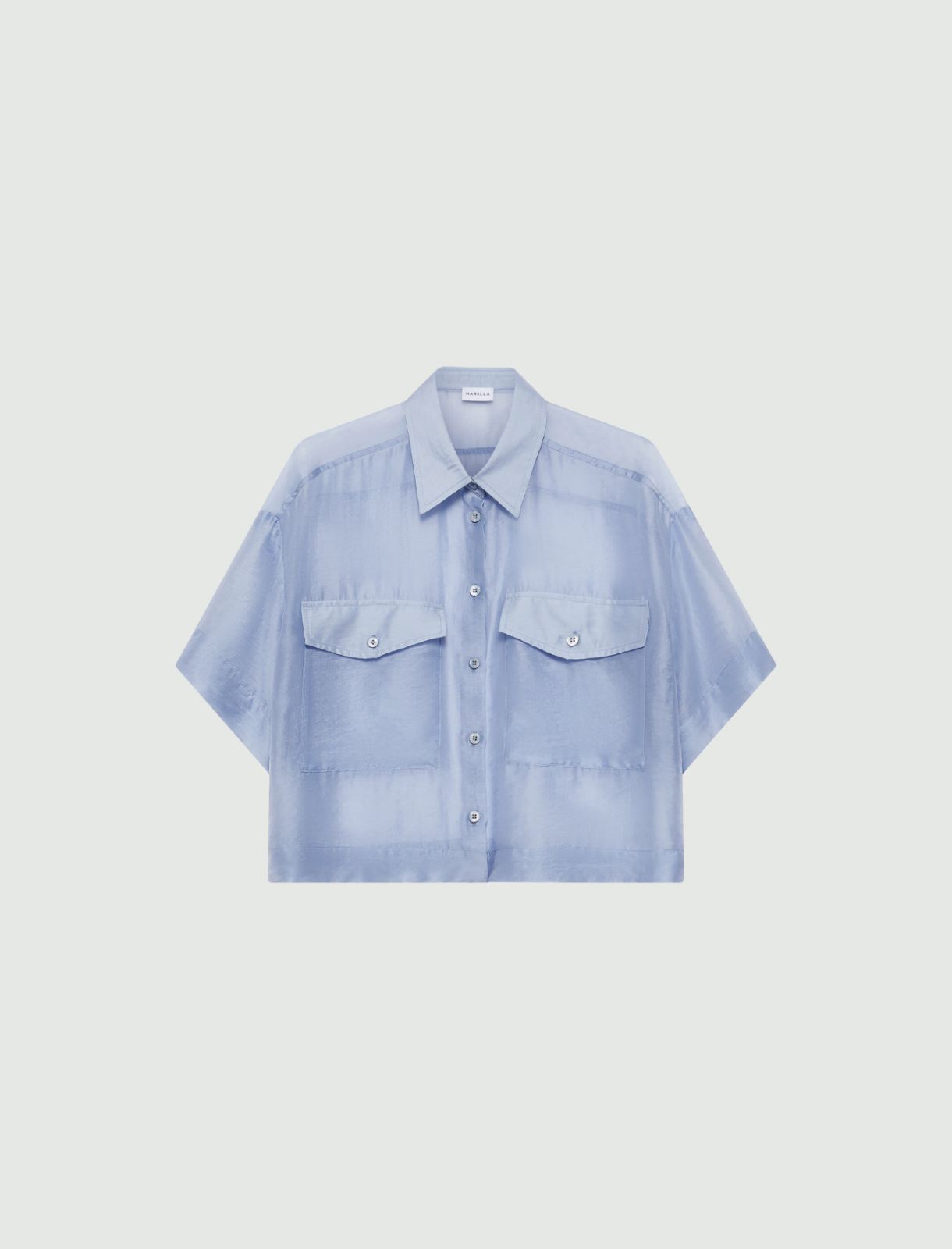 Boxy shirt - Sky-blue - Marella - 5