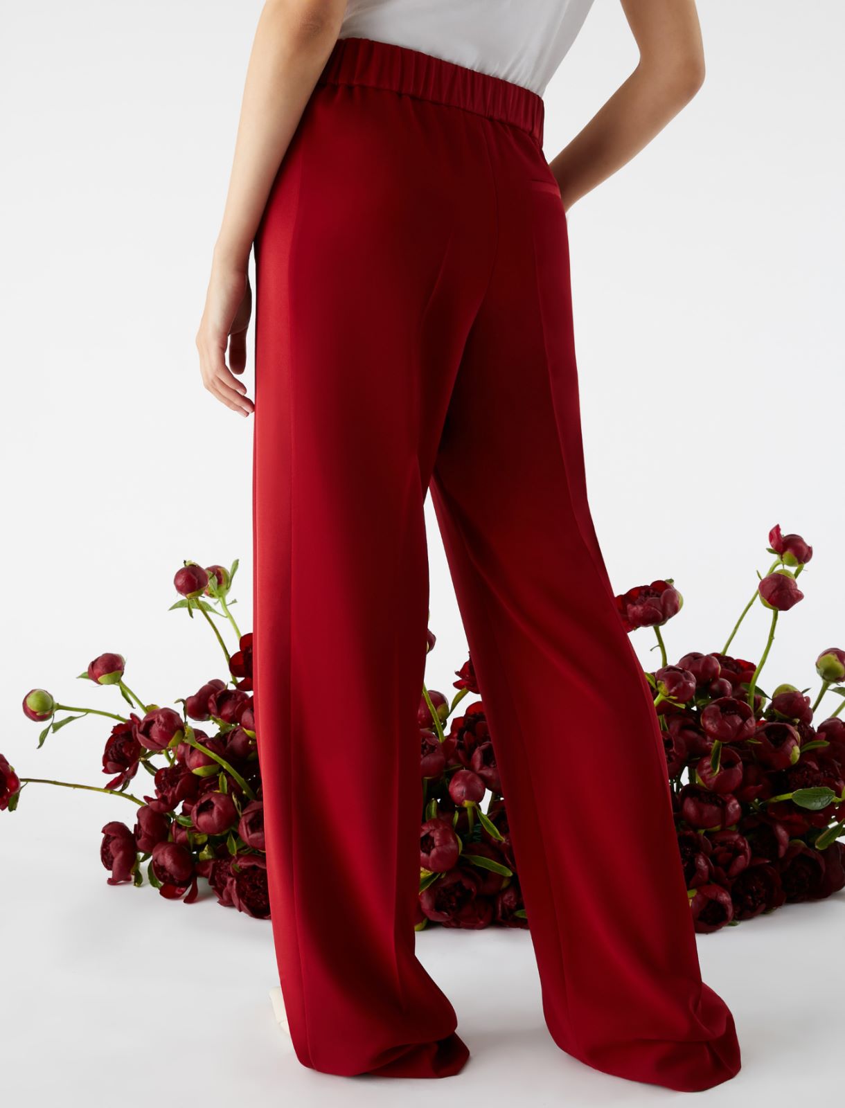 Straight-leg trousers - Red - Marella - 2
