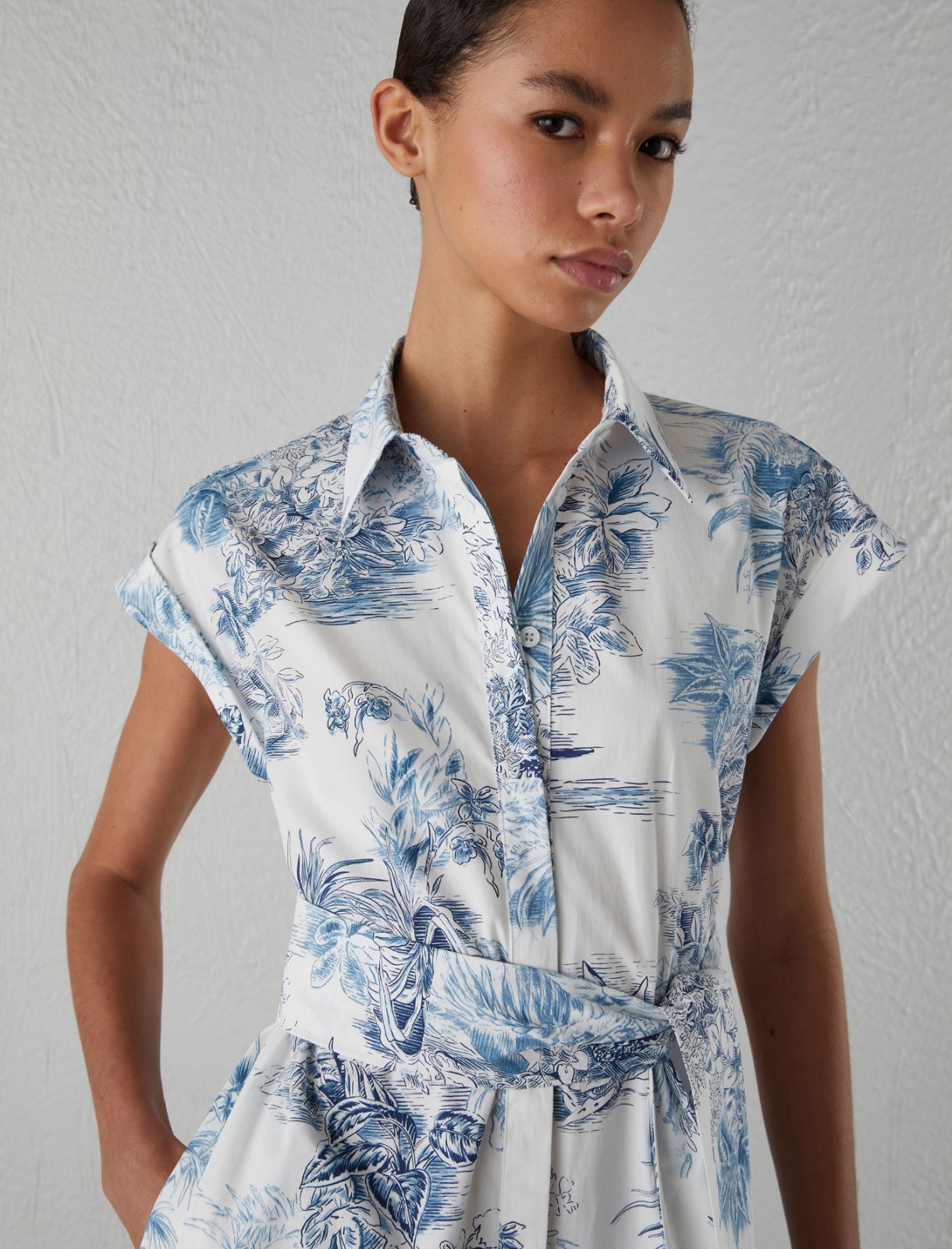 Patterned shirt dress, ice | Marella