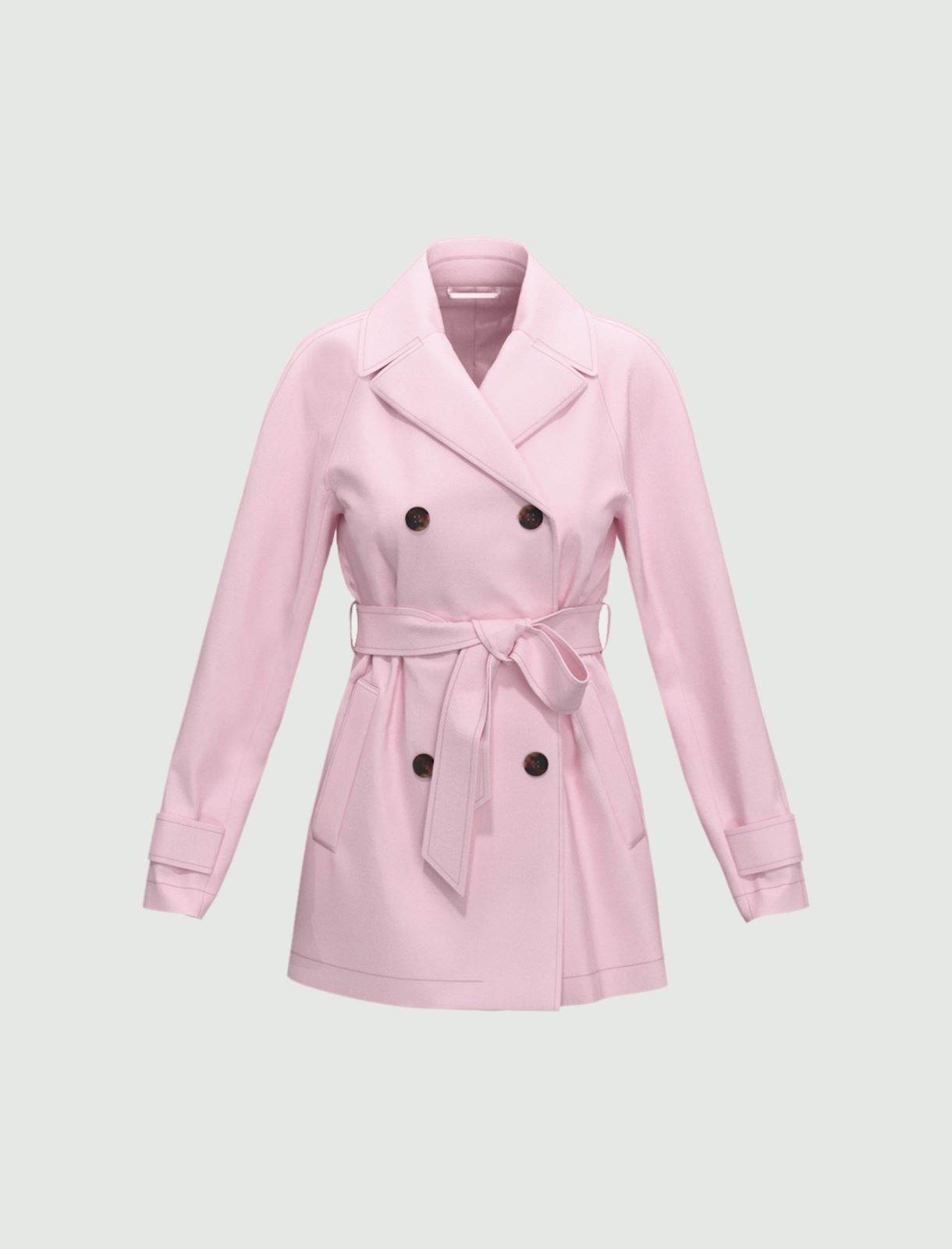 Double-breasted trench coat - Pastel rose - Marella - 4