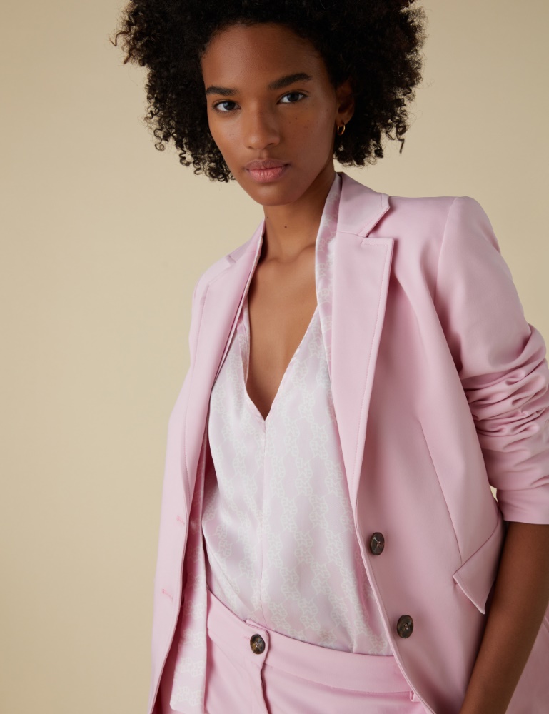 Semi-fitted blazer - Pastel rose - Marella