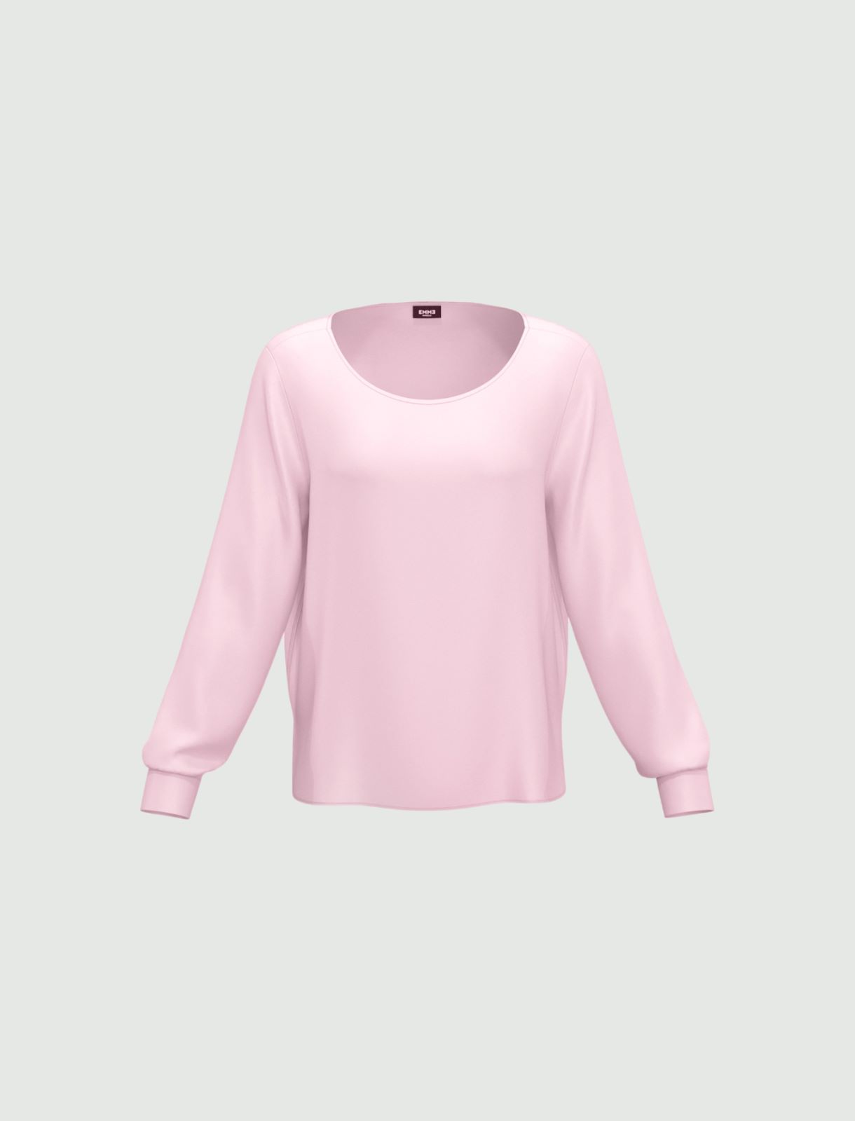 MARELLA Pastel Ladies Silk Blouse Long Sleeves Business Office