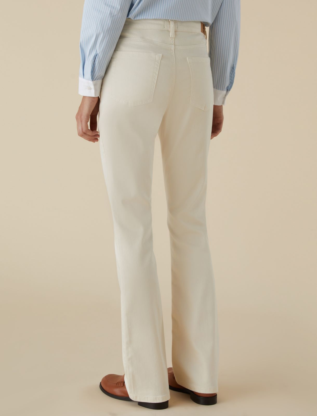 Pantalon patte d’éph - Blanc laine - Marella - 2