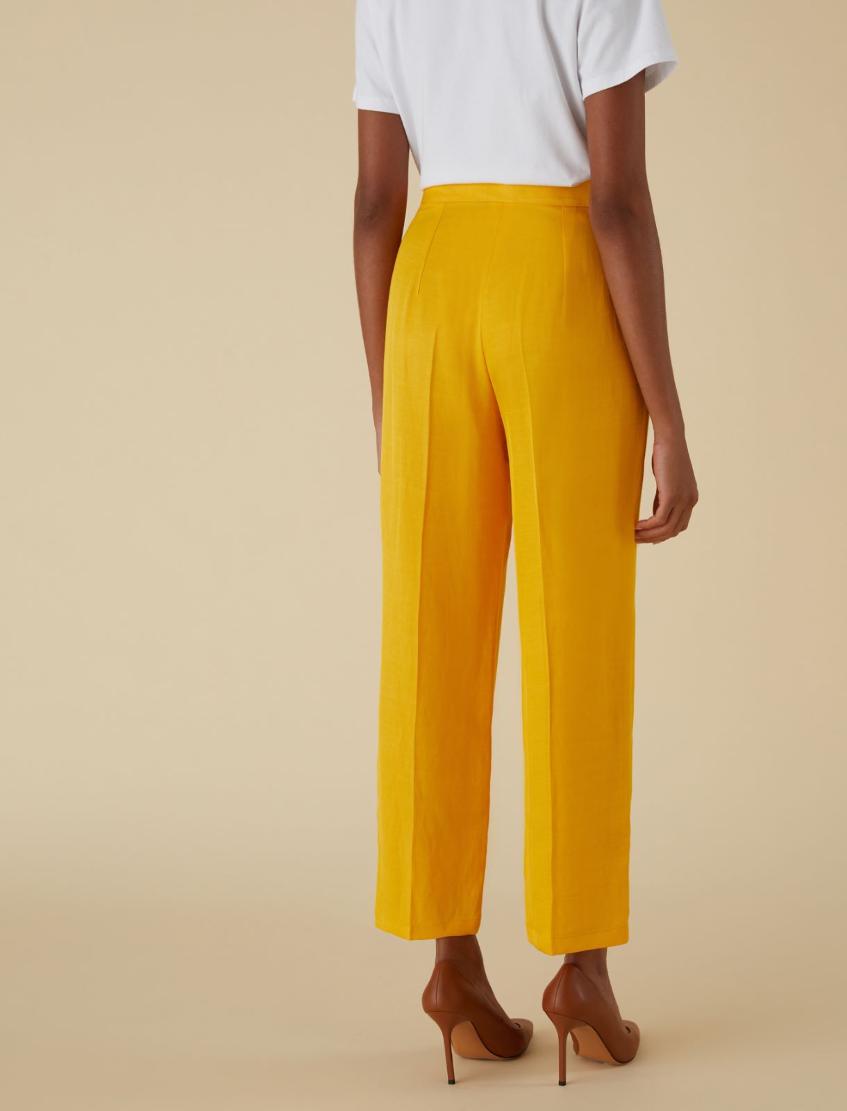 Linen-blend trousers - Sunflower - Marella - 2