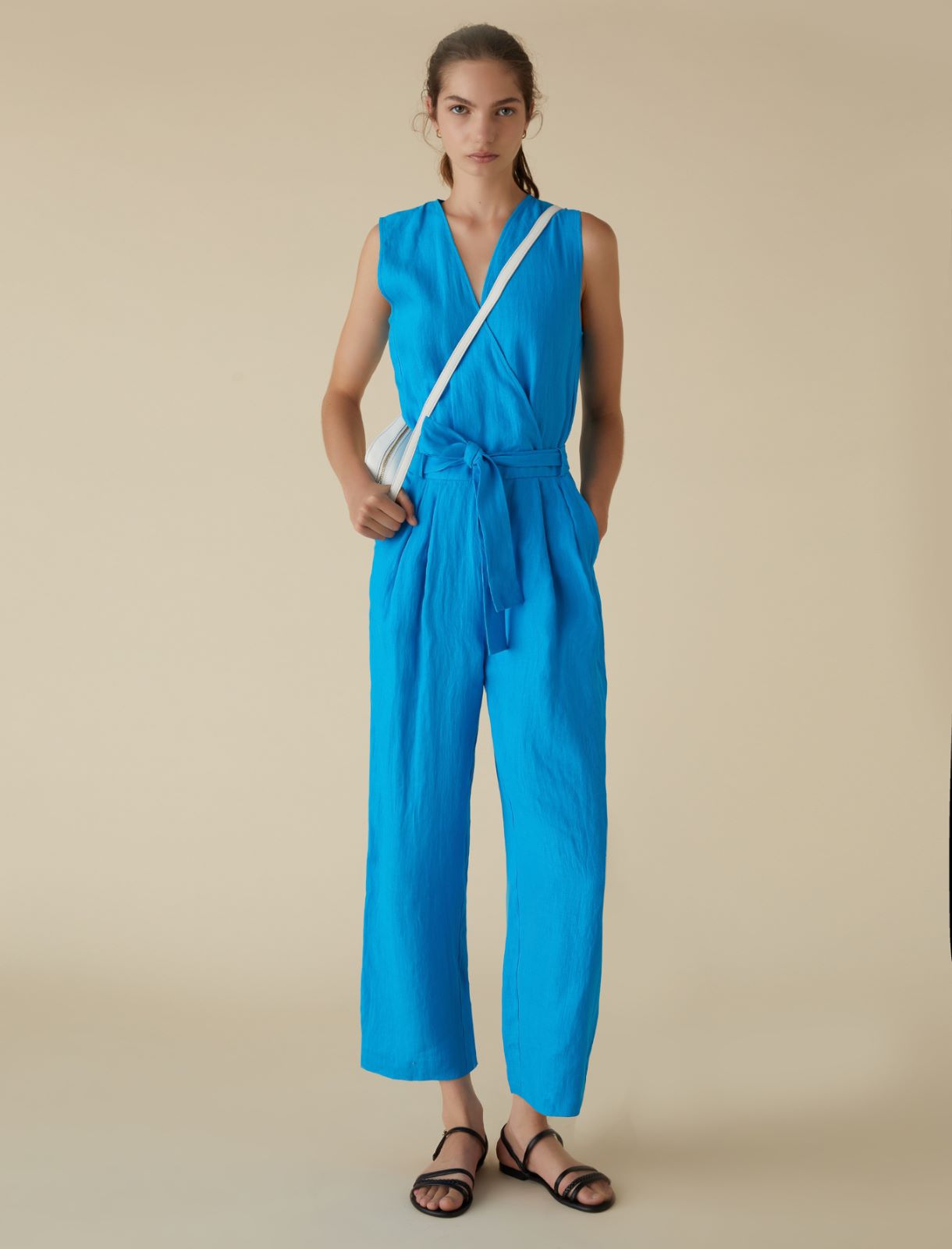 Linen jumpsuit - Turquoise - Marella