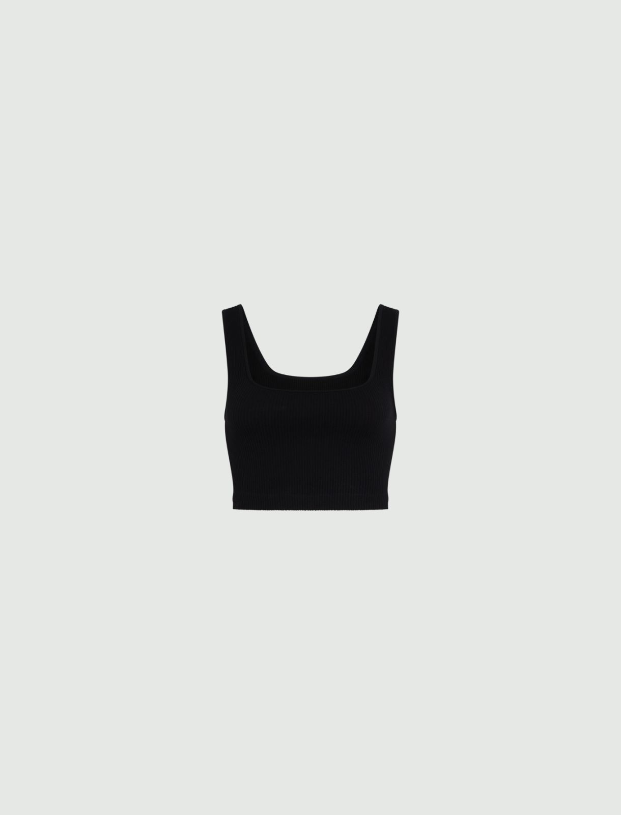 Slim-fit crop top, black | Marella