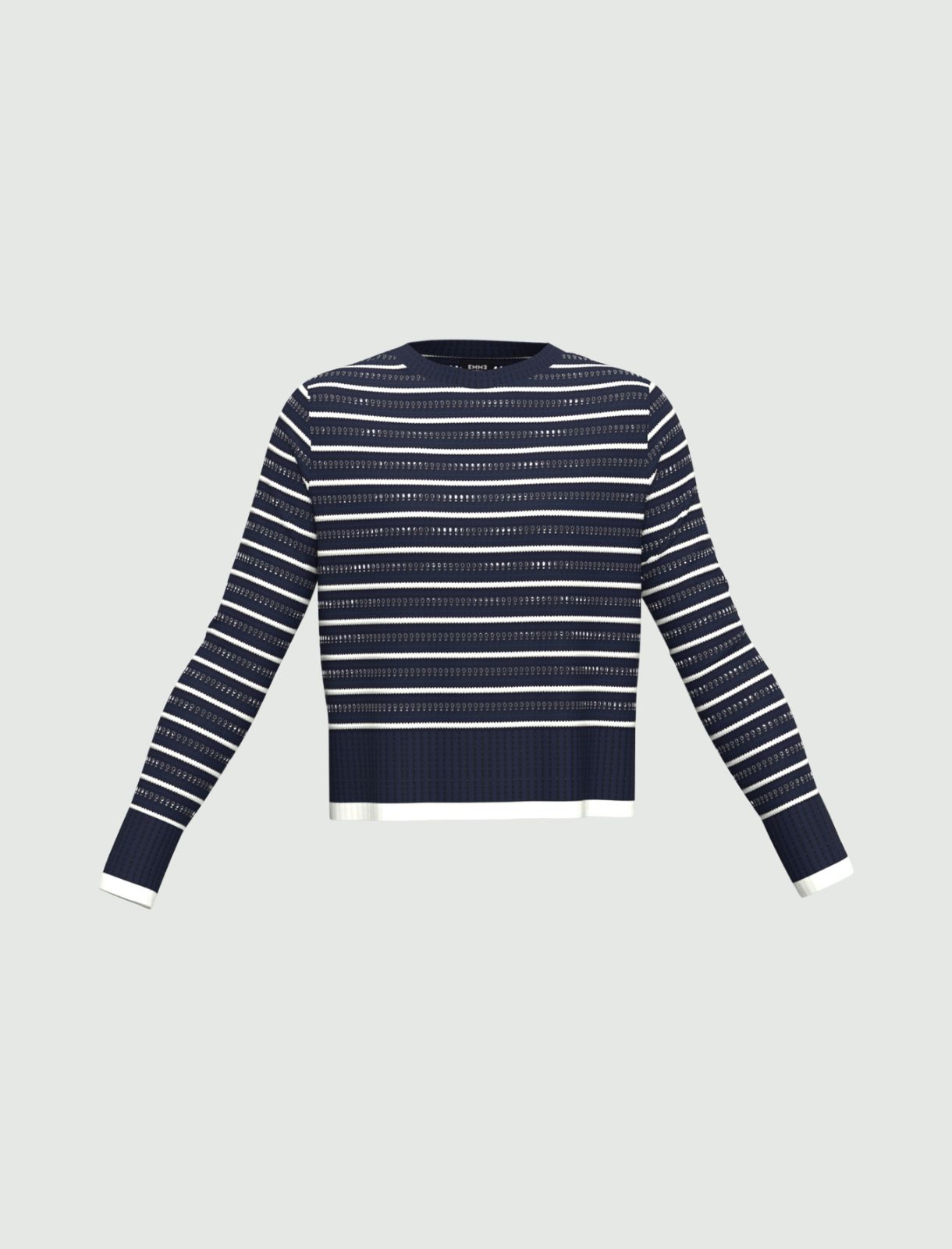 Slit-detail sweater - Navy - Marella - 4