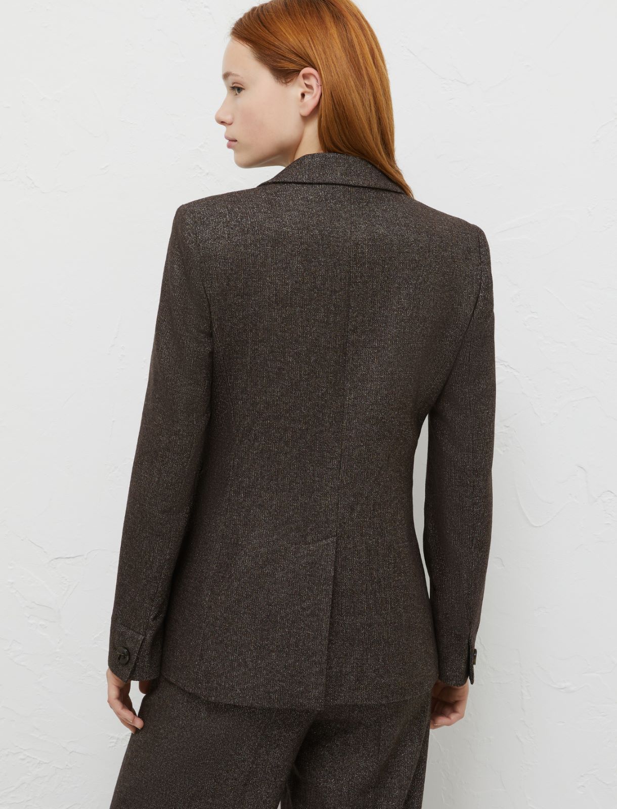 Lurex blazer - Brown - Marella - 2