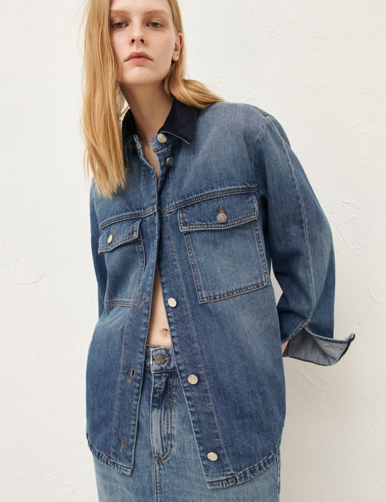 Denim shacket - Blue jeans - Marella