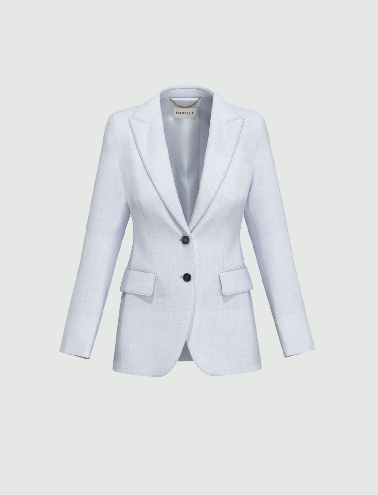 Blazer in stuoia melange - Cielo - Marella - 2