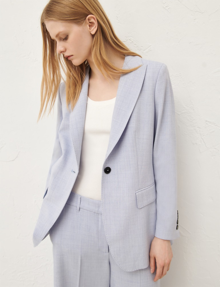 Blazer in stuoia melange - Cielo - Marella