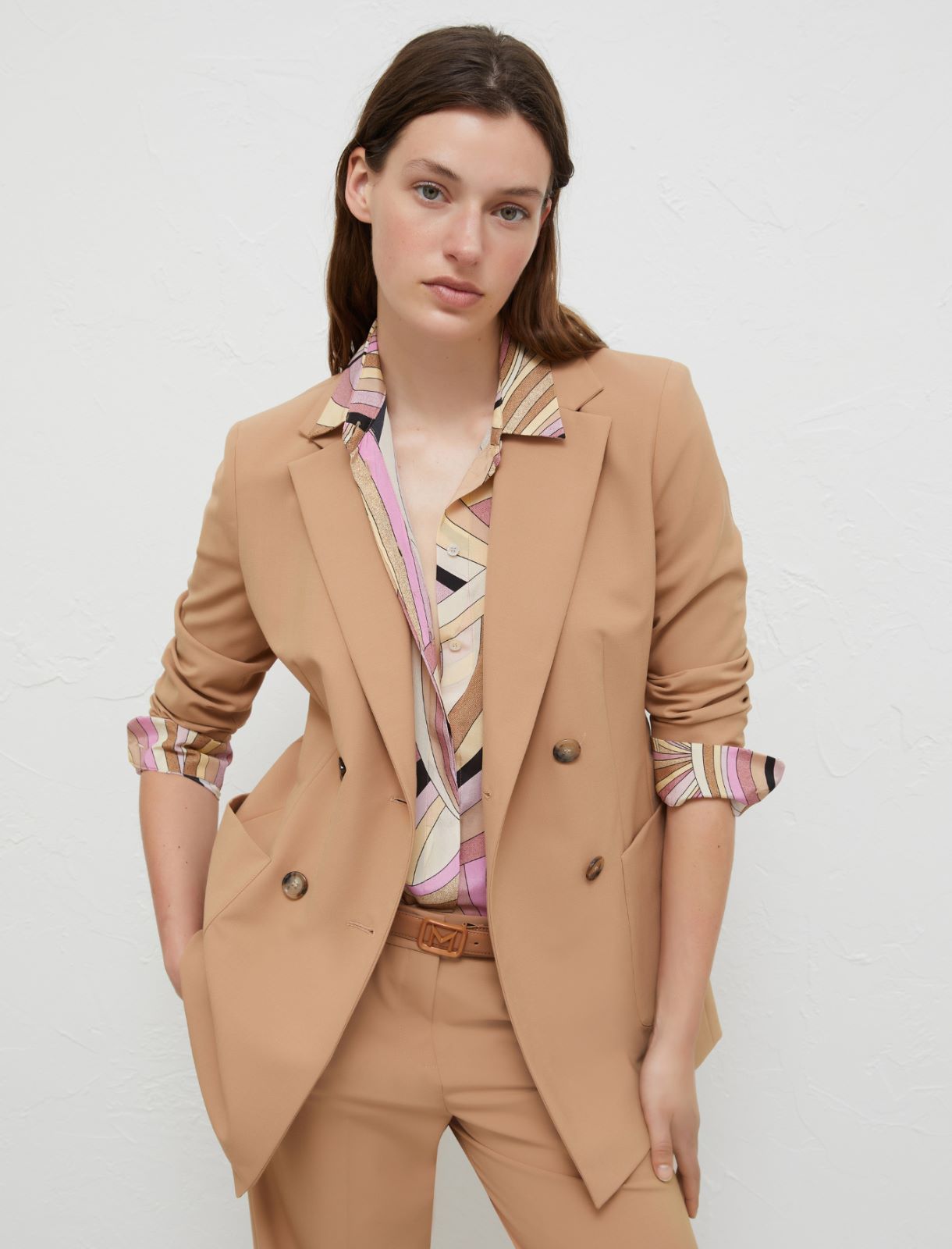 Long blazer - Camel - Marella - 3