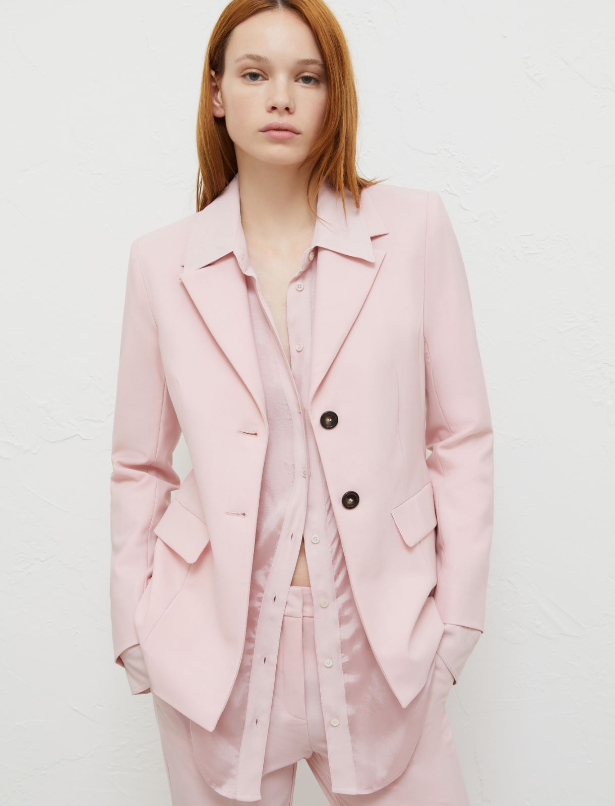 Blazer in tela - Rosa pastello - Marella - 3