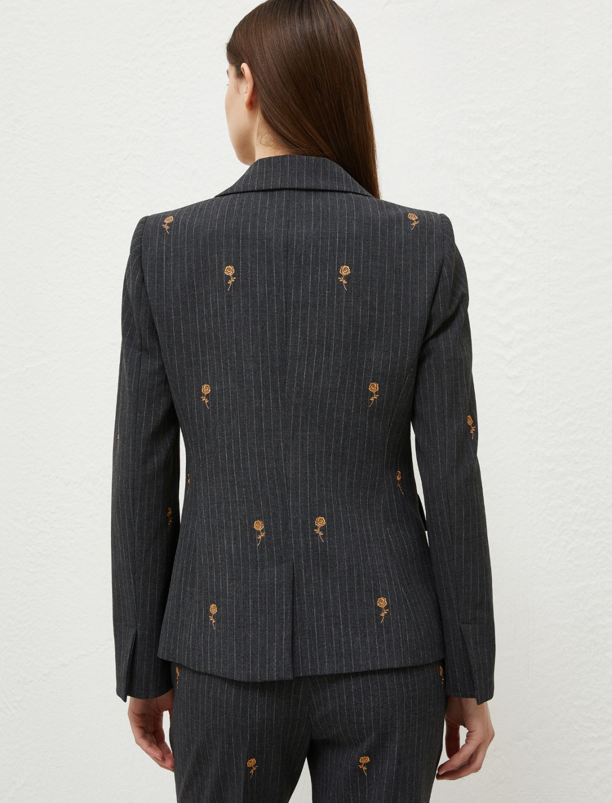 Embroidered blazer - Dark grey - Marella - 2