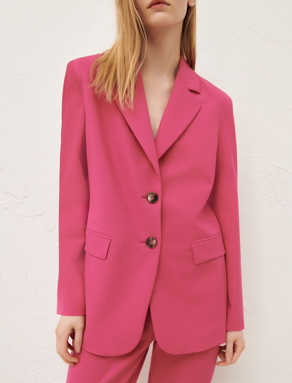 Blazer in tela stretch - Fuxia - Marella - 4