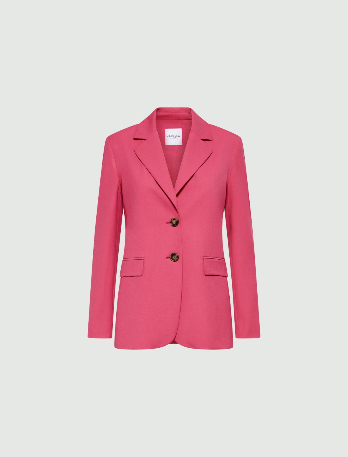 Blazer in tela stretch - Fuxia - Marella - 2