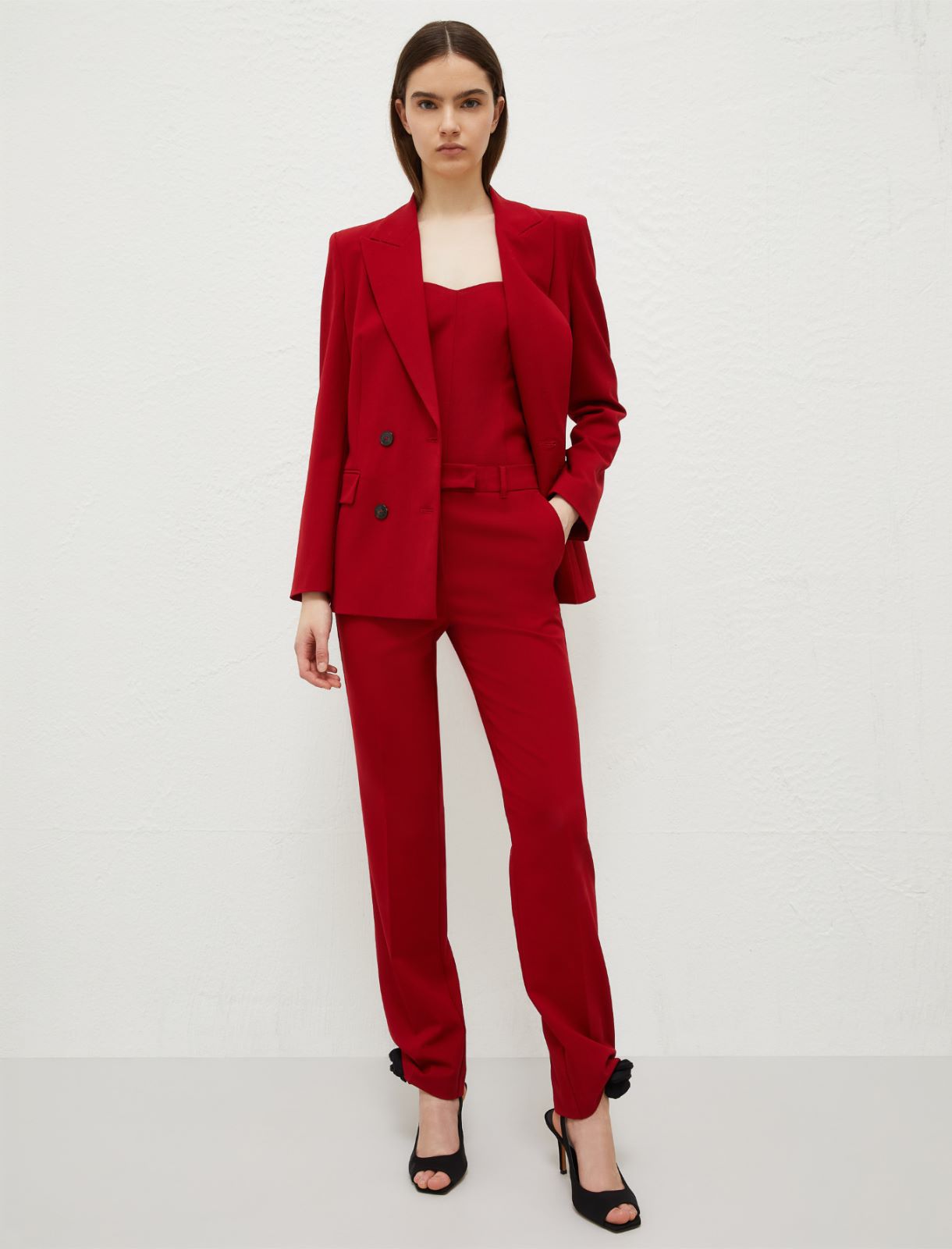 Blazer doppio petto - Rosso scuro - Marella