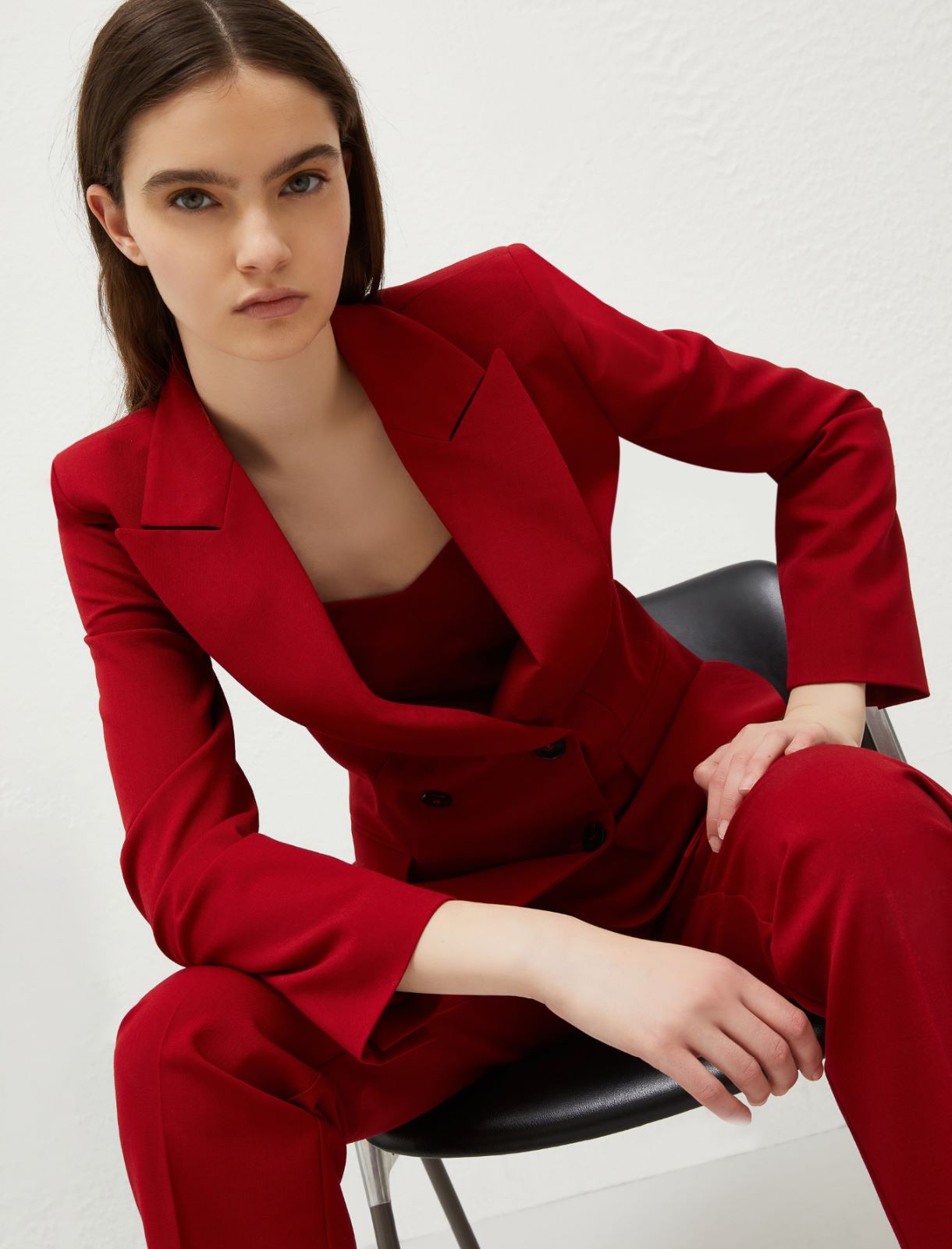 Blazer doppio petto - Rosso scuro - Marella - 3