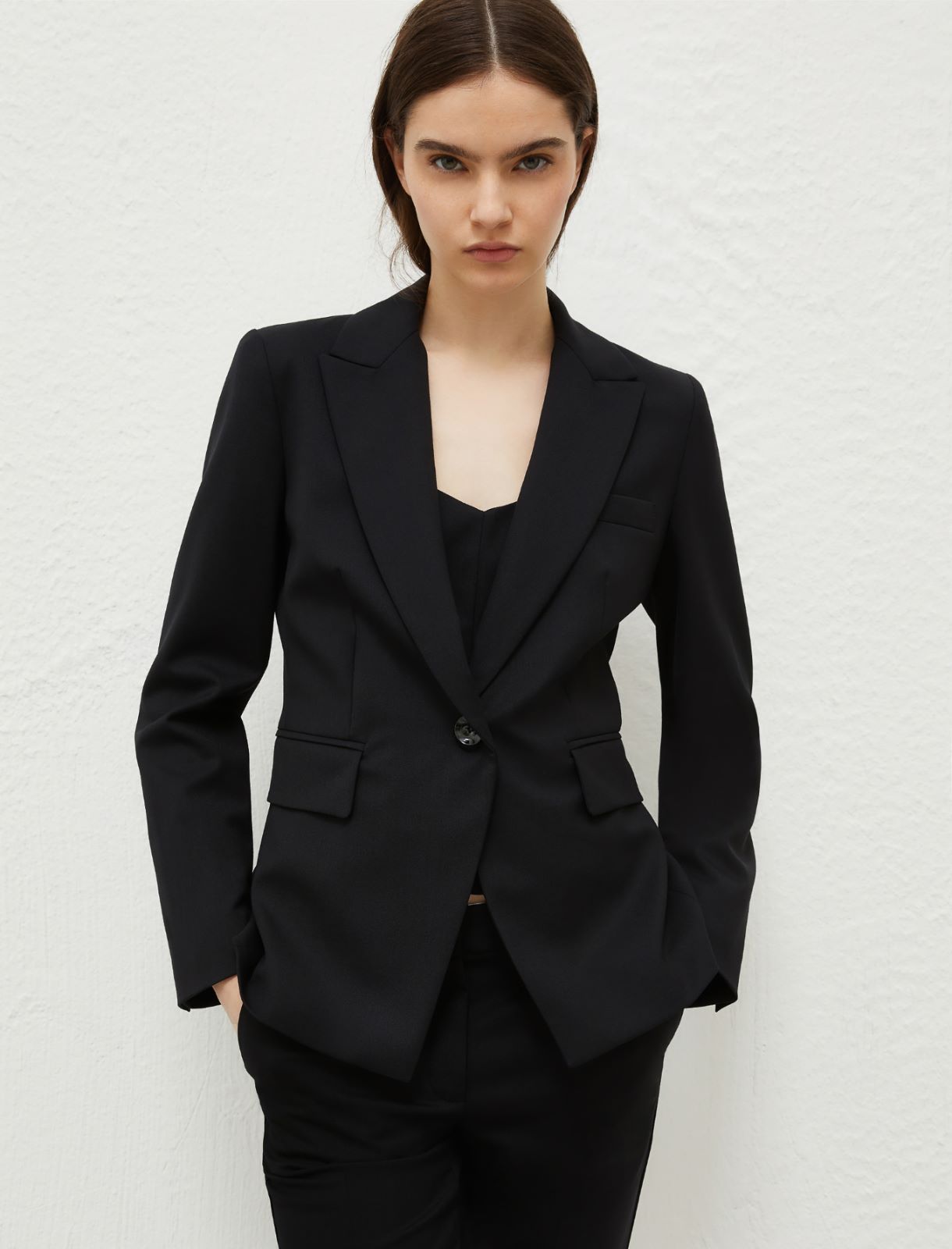 Blazer in gabardina stretch - Nero - Marella - 3