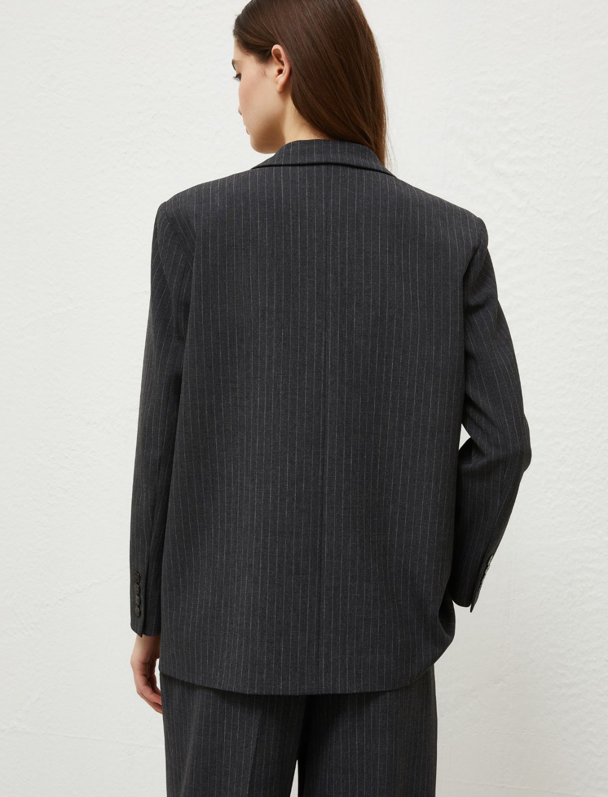 Blazer gessato - Grigio scuro - Marella - 2