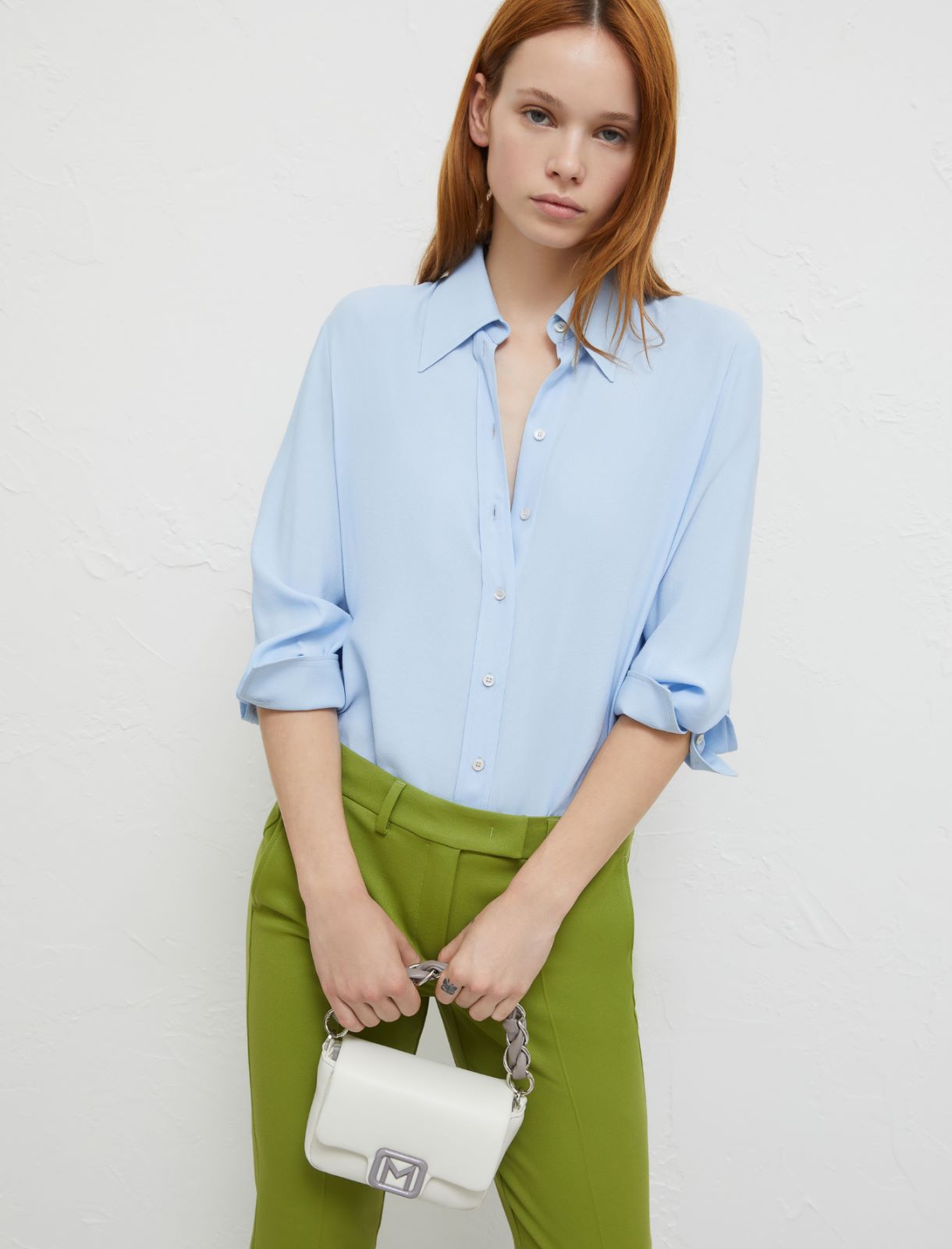 Modal-blend shirt - Light blue - Marella - 3